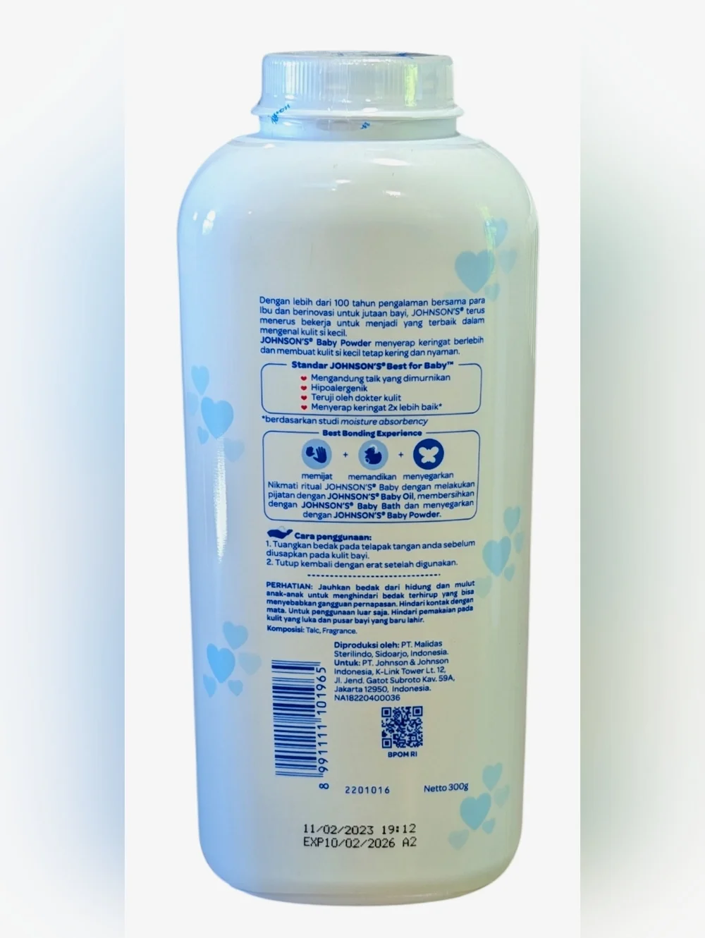 Johnson's Baby Powder Silky Soft Skin W/ Talc - 300g - Exp: 02/2026